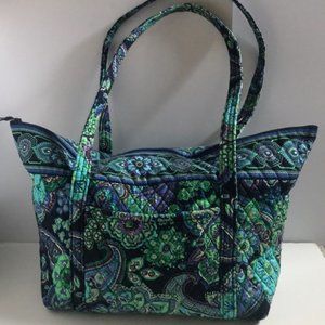 Large Vera Bradley travel tote blue, green, purple